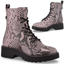 Girls Kids Zip Up Winter Walking Chunky Sole Combat Ankle Biker Boots Shoes Size