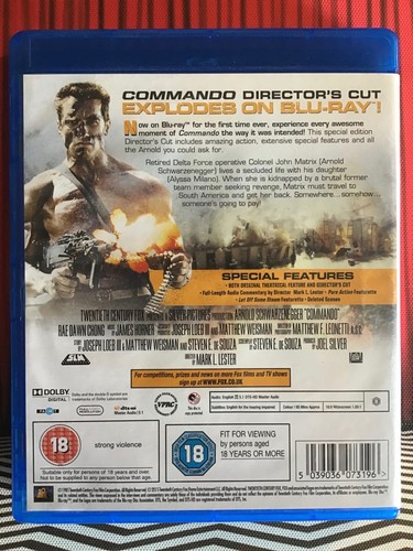 COMMANDO - Director's Cut (Blu-ray) SCHWARZENEGGER - Picture 2 of 4
