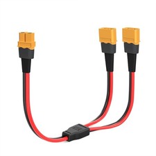 XT60 Y Splitter 1 Female to 2 Male Connector Cable 1FT