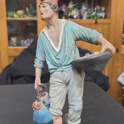 Made in Italy Ceramic Figurine Man Artist/Painter Art Theme Impressed Backstamp