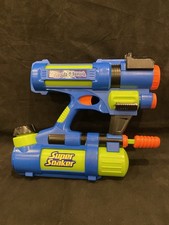 Super Soaker Flash Flood Water Gun Two Modes 2004 Hasbro Blue/green Working