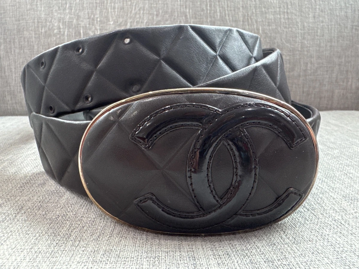 CHANEL ブラウンレザー ベルト 105/42 ヴィンテージ CHANEL ブラウン