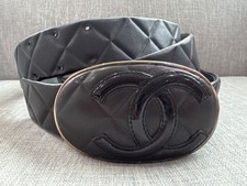 Chanel CC Logo Classic Collectors Vintage 05A Belt Sz 105 L/XL w/ Dust Bag EUC