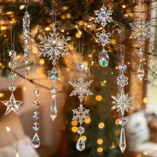Crystal Ornaments for Christmas Tree Winter Wonderland Decorations