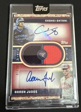 2024 Topps Definitive Dual Patch Auto Shohei Ohtani / Aaron Judge #1/10 