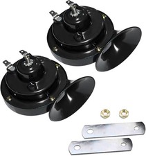 2PCS 300DB Super Loud Train Horns, 12V Loud Dual-Tone Waterproof Electric Snail