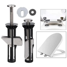 2 PCS Heavy Duty Toilet Seat Fastener Bolt kit, Universal Toilet Seat Bolt Kit