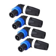 Pack of 4 Right Angle Speakon Connector - 4pcs Upgrade Angled NL4FRX Speak-ON...