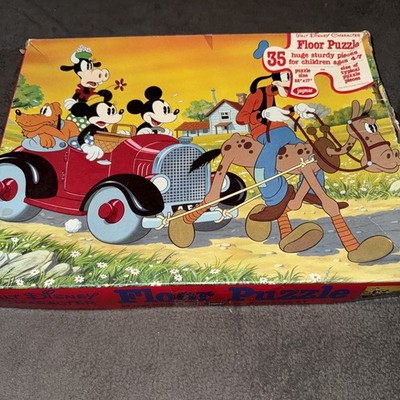 Jaymar Disney Mickey Mouse Floor Puzzle 35 Piece Goofy Minnie Pluto Clarabelle