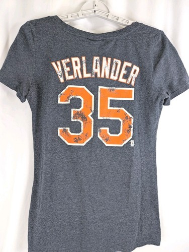 MLB Detroit Tigers Verlander 35 V-Neck Tee Shirt Vintage 2015 Campus Lifestyle - Bild 6 von 11