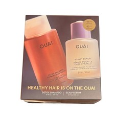 Ouai Healthy Hair Set Of 2: Detox Shampoo 10 oz/300ml, Scalp Serum 2 oz/60ml NEW