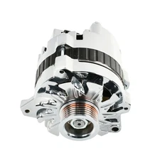 For Chevy GM CS130 High Output Chrome Left Mount Serpentine 130 AMP Alternator