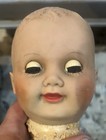 Antique 40’s Plastic Baby Doll Head Parts Sleepy Eyes on Wood Display Stand — photo 9