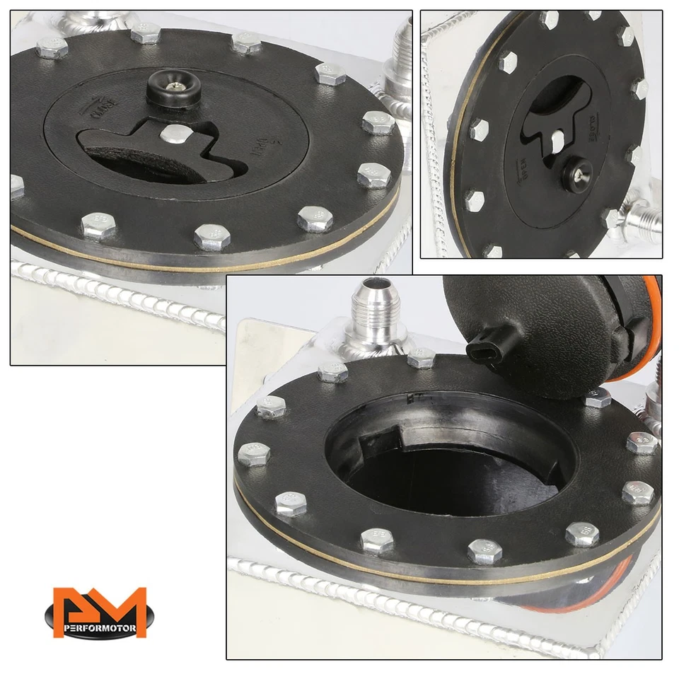 1 galón de alimentación inferior ligero aluminio pila de combustible/tanque de gas + tapa cromo pulido Foto 4 de 4