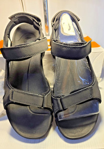 Timberland Lincoln Peak Blackstrap Black Leather Men Sandals Size12 M/M (1 PAIR)