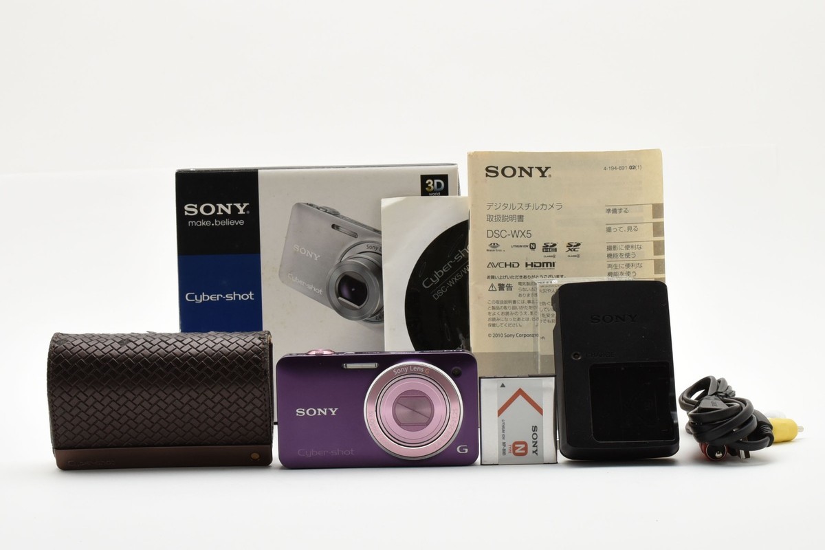 SONY ソニー Cyber-shot G DSC-WX5 パープル SONY Digital Camera Purple DSC-WX5 Cyber Shot 5x Optical