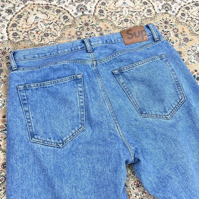 S, Size 34] Supreme Selvedge Denim Jeans Made in Japan Stone