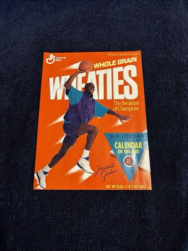 Vintage Michael Jordan Wheaties Closed Cereal Box 93’ & Flight Club Calander 91’ - Picture 3 of 18