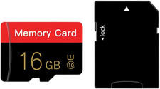 Micro Memory Card 16GB with Adapter, C10/U1/UHS-I/A1 Transflash Card, TF Card fo