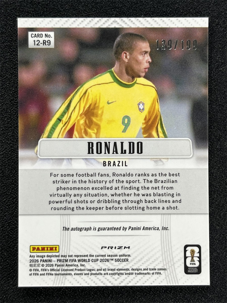 2026 Panini Prizm FIFA World Cup Ronaldo #12-R9 Auto Silver Prizm /199 R9 view 2