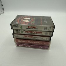 Christmas Songs Cassettes Lot Of Elvis, Ray Price, Perry Como, Branson  More