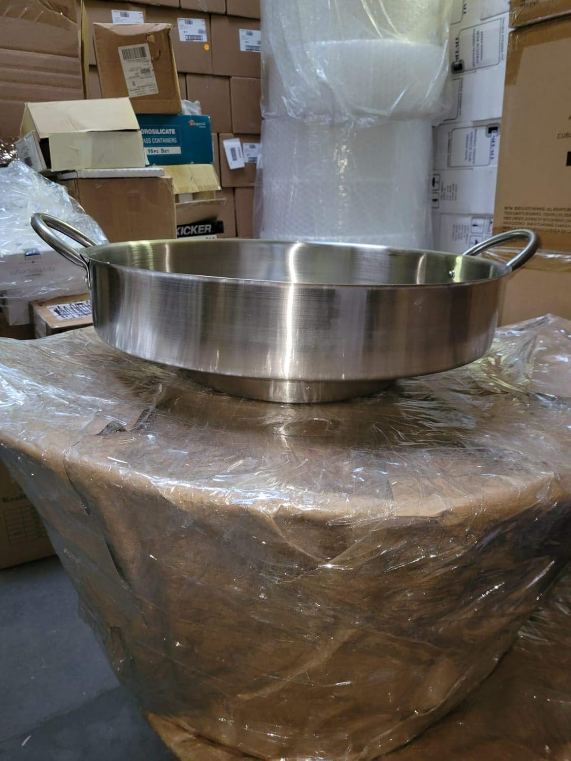 Large Mexican Style Wok Comal Cazo Griddle Fryer Chicharron Deep Fry Pan Stainle