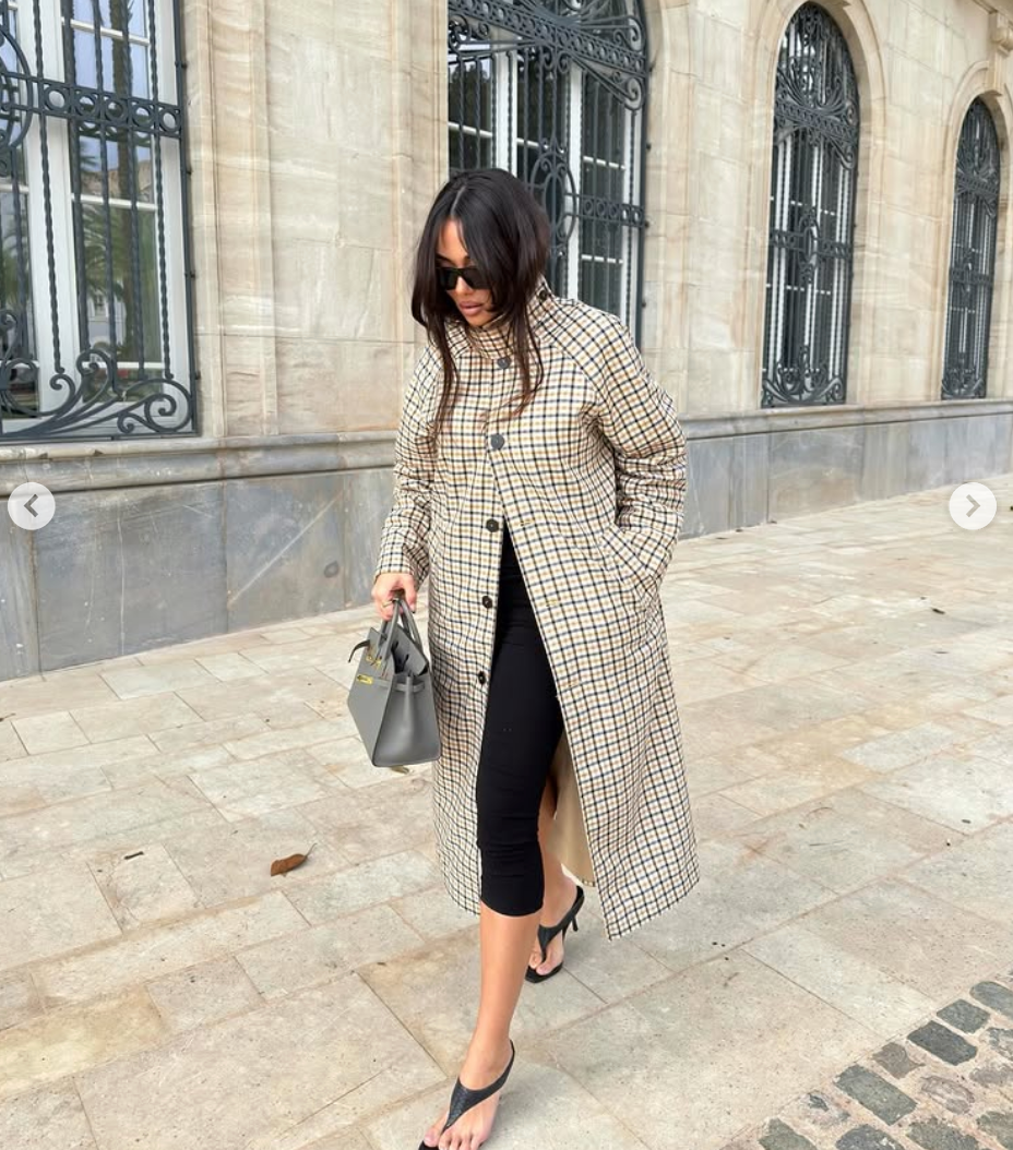 ZARA NEW WOMAN 26/SS ZW REVERSIBLE CHECKS TRENCH COAT BEIGE BROWN