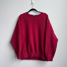 Vintage Y2K Polo Ralph Lauren Red Blue Pony Crewneck Sweatshirt Men  s Size Large