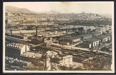Genova, Panorama, Ansichtskarte 