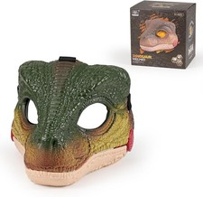 Realistic Dinosaur Mask with Sound - Movable Screaming Dino Moving Jaw... 