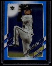 Taisuke Yamaoka 2021 Topps Chrome NPB #44 Blue Refractor /150 Orix Buffaloes