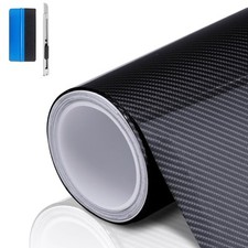 6D Auto Kohlefaser Aufkleber Hochglanz Vinylfolie Autoinnenraum Wasserdicht u...