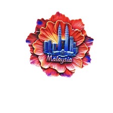 2PC Malaysia Petronas Twin Towers Resin Refrigerator magnet 3D travel souvenirs