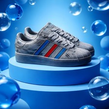 Adidas supersatar XLG taglia 42 2/3 PERSONALIZZATE NUOVE CON SCATOLA