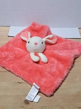 DTU Inc Red Pink Bunny Rabbit Lovey Security Blanket 2022 11" Baby Toy Easter