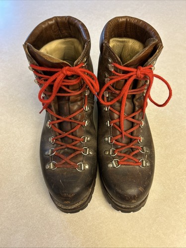Vintage Lowa Braun Leder Bergsteigen Wanderschuhe Deutschland Herren Größe 10 M