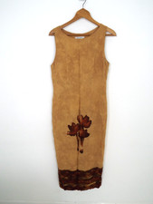 Womens Planet Sleeveless Sand Colour Bodycon Dress Size 12 E51