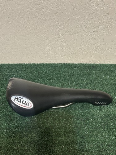 VINTAGE! Selle Italia FLITE Saddle ~ Titanium Rails ~ MTB Seat ~ Carbon Fiber