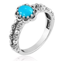 Cavill Ring Sterling Silber 925 Mit Sleeping Beauty TüRkis 0,97Ct Oval