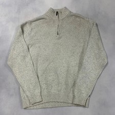 Chaps Knitted Jumper 1/4 Zip Knit Sweater Men's L
