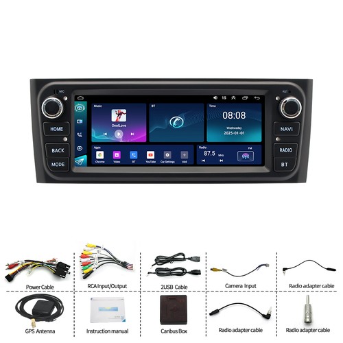Unidad principal GPS radio estéreo de 6,86"" 4+32 GB para Fiat Grande Punto Linea 2007-2015 - Imagen 11 de 24