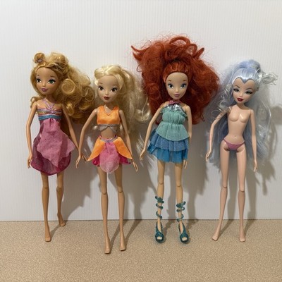 Winx Club Enchantix Dolls Lot: Bloom, Stella, Flora and Icy Jakks Pacific