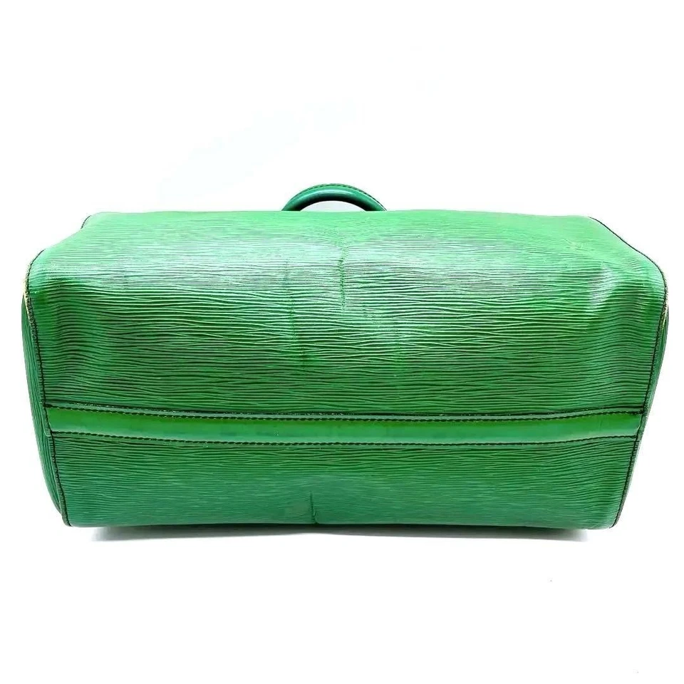 Louis Vuitton Speedy 35 Epi Borneo Green Handbag Top Handle Boston Bag Auth Used - Image 2 of 4