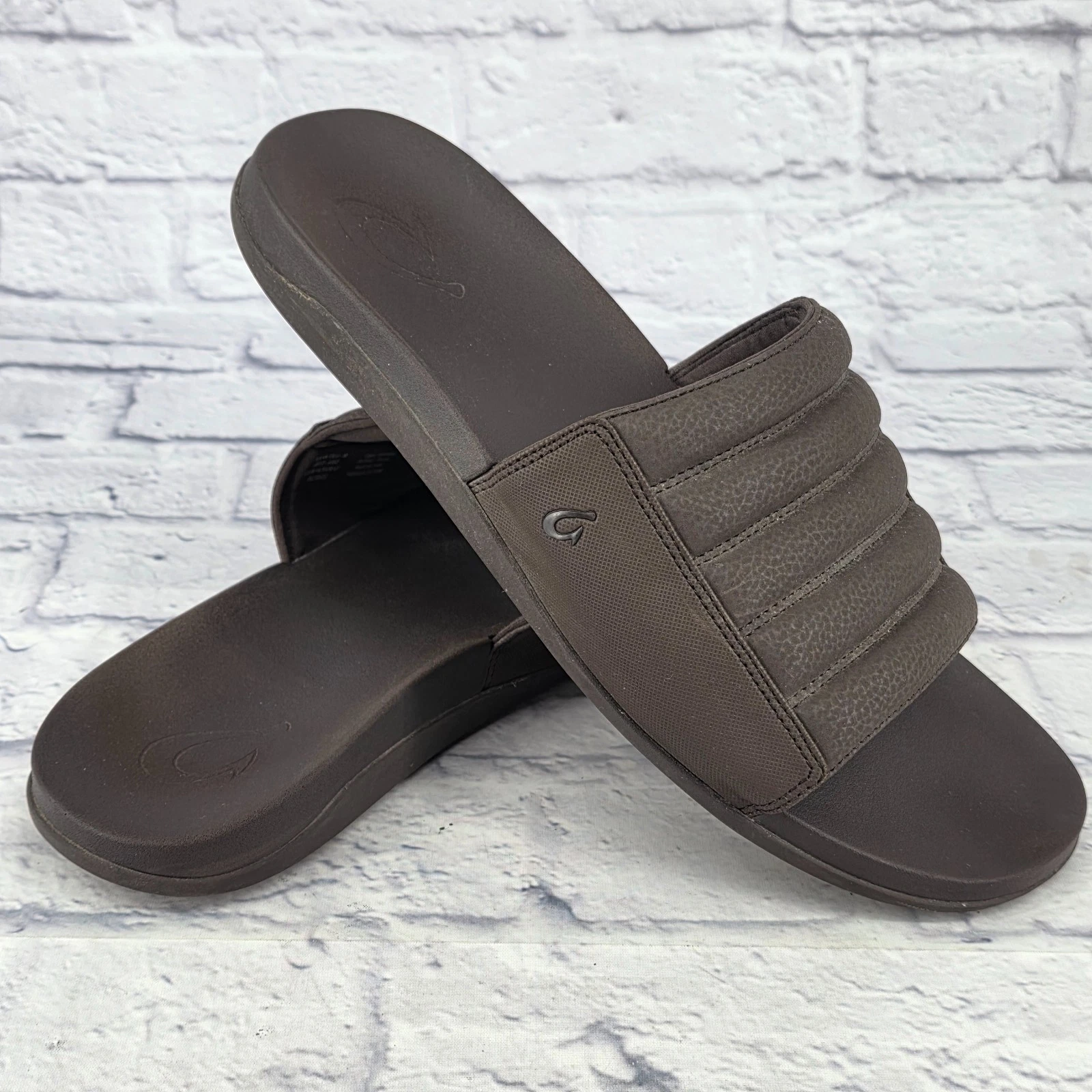 ADIDAS Olukai Maha'Olu M sandali da uomo marroni slide US 14 EUR 47 comodi