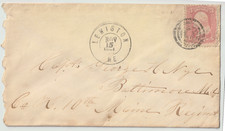 1861 Civil War Cover 10th Maine Capt George Nye Lewiston ME, ARLINGTON NATL CEM