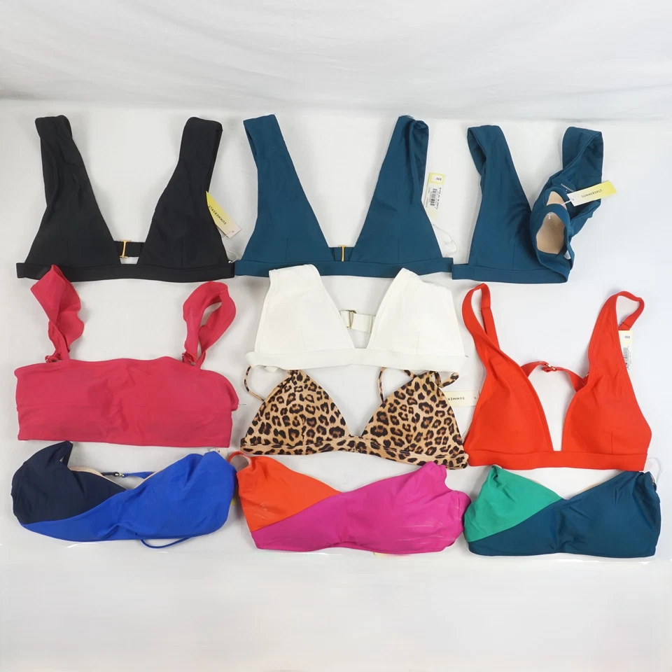 Summersalt Marina/Triangle/Etc Bikini Tops in Black, Blue & Etc Size 8 Lot of 10
