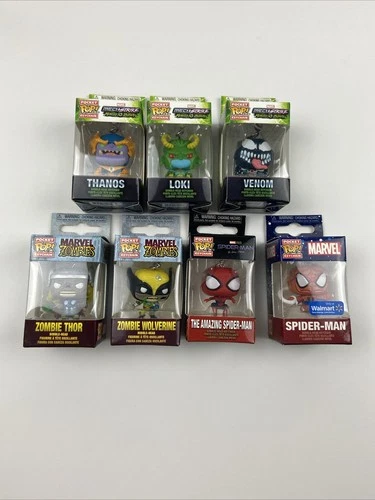 Funko Pop! Pocket Pop! Key Chain Lot Of Marvel Characters!