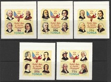 Tonga, 1976, Bicentenary of American Revolution, SG 568/577 & O142/4, NHM