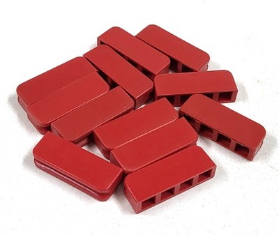 Vintage Fischertechnik 31030 Axle Holder   Red   Lot of 12 Parts   1960s/70s