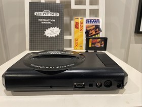 Sega Genesis 1601 Console System, 32X Adapter, 9 Games,Controller, Manual Cables